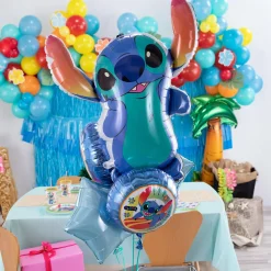 Stitch-Shaped Foil Balloon, 33in - Disney Lilo & Stitch