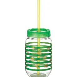 St. Patrick's Day Gold Shamrock Mason Jar Cup, 18.5oz