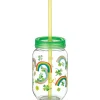 St. Patrick's Day Lucky Mason Jar Cup, 18.5oz