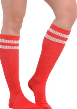 Stripe Athletic Knee-High Socks, Assorted Colors