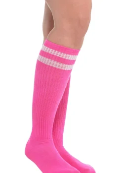 Stripe Athletic Knee-High Socks, Assorted Colors