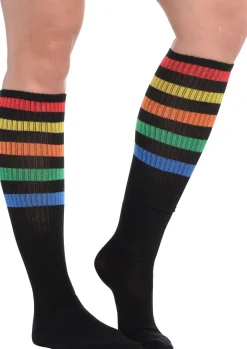 Stripe Athletic Knee-High Socks, Assorted Colors