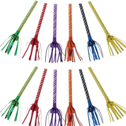 Striped Rainbow Celebration Fringe Blowouts 8ct