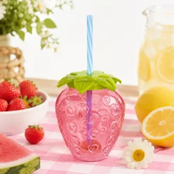 Summer Squeeze Strawberry Cup with Straw