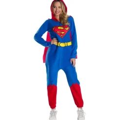 Superman Comfy Wear Hoodie Jumpsuit - Adults