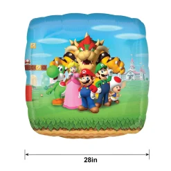 Super Mario Bros Square Foil Balloon