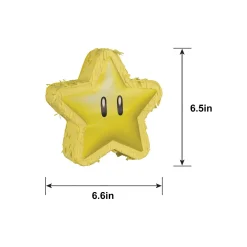 Super Star Mini Pinata Decoration, 6.5in - Super Mario