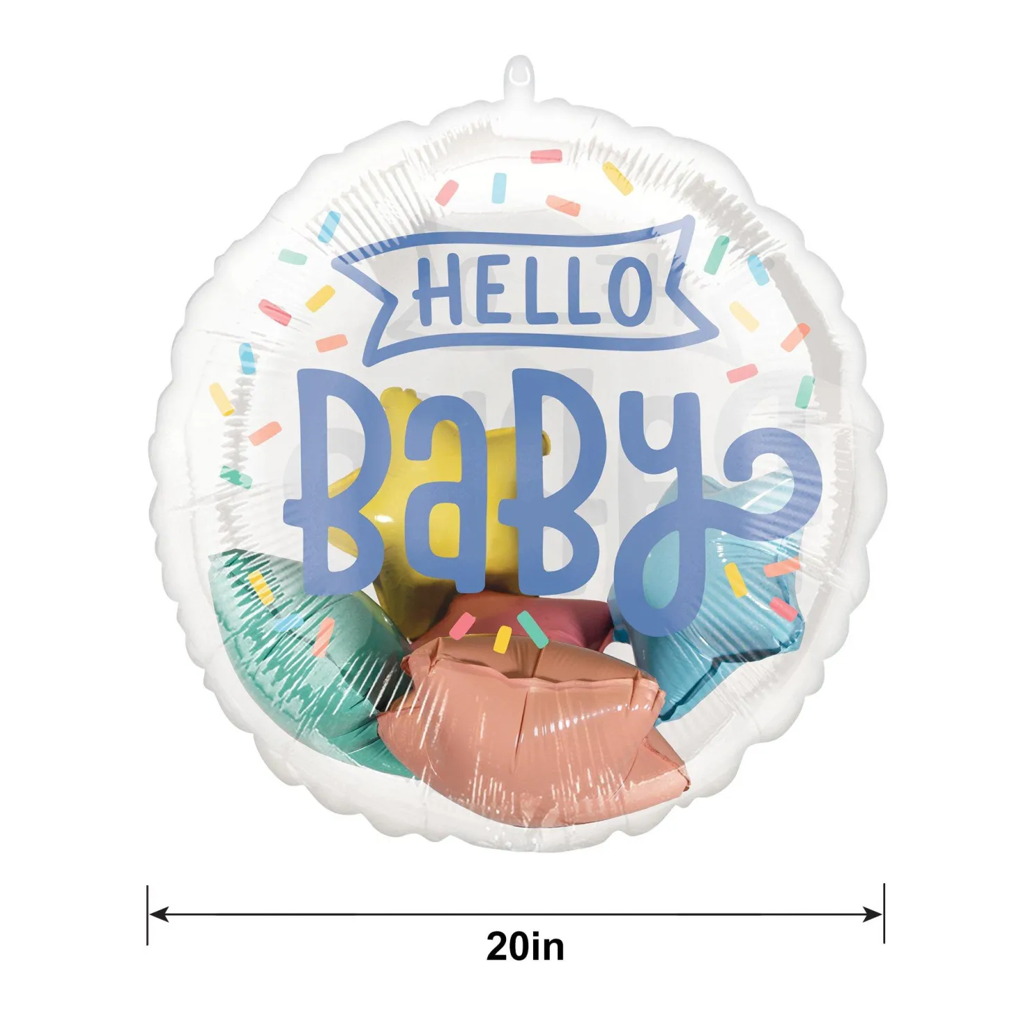 Sweet Baby Shapes Hello Baby Stuffed Plastic Balloon, 20in