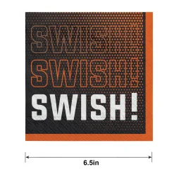 Swish Basketball Paper Lunch Napkins, 6.5in, 40ct - Alley Oop