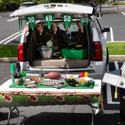 Tailgates & Touchdowns Plastic Table Covers, 54in x 84in, 3ct