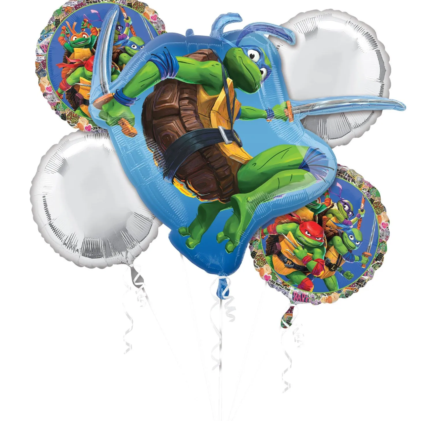 Teenage Mutant Ninja Turtles Foil Balloon Bouquet, 5pc