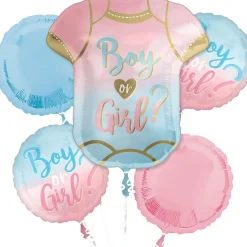 The Big Reveal Foil Balloon Bouquet, 5pc