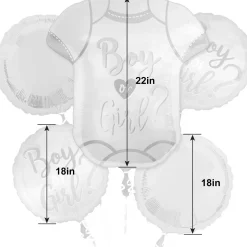 The Big Reveal Foil Balloon Bouquet, 5pc