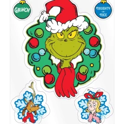 The Grinch Vinyl Cling Decals, 5ct - Dr. Seuss