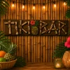 Tiki Bar Vacuform Plastic Sign, 10in x 42in