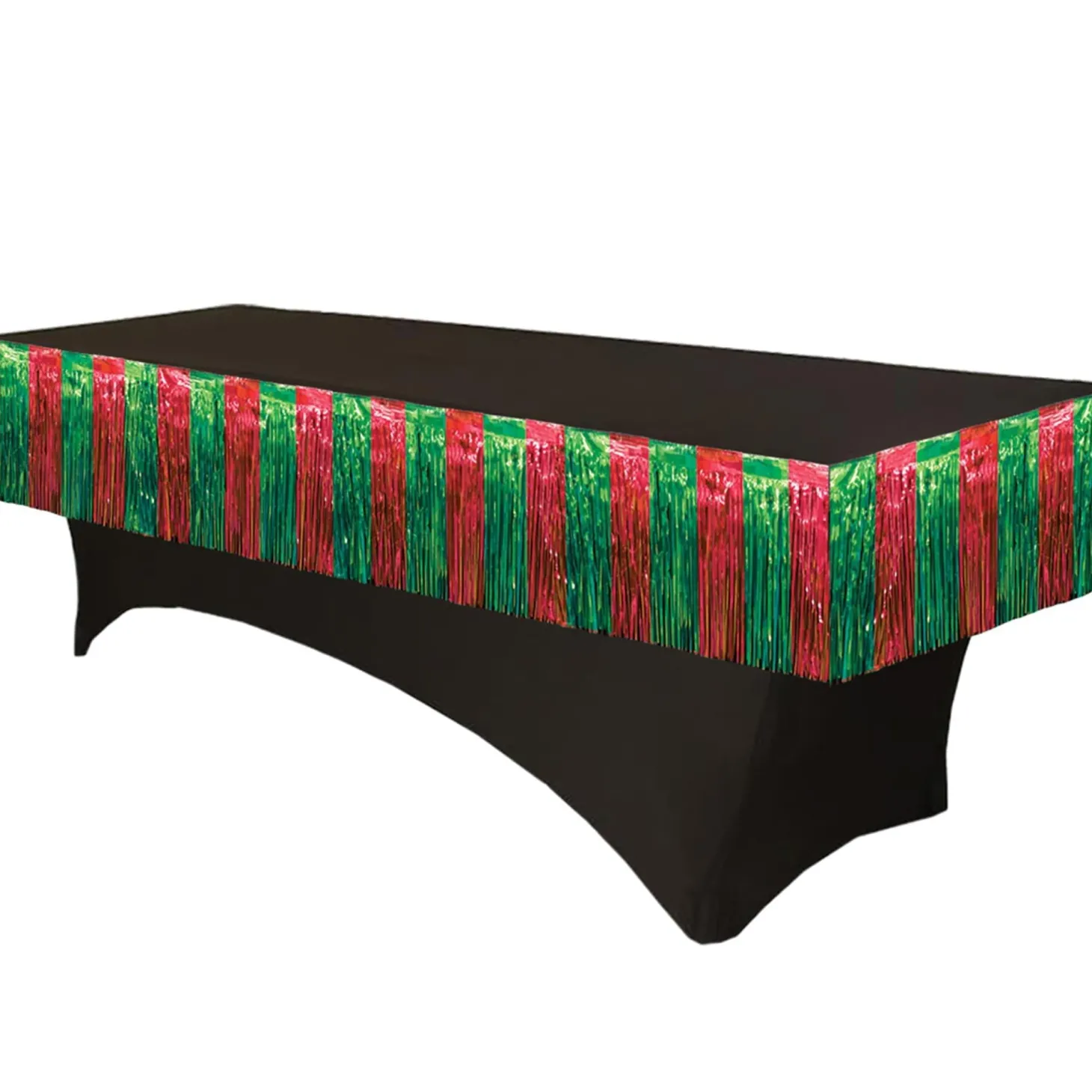 Tinsel Fringe Garland-Red & Green
