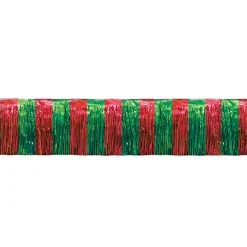 Tinsel Fringe Garland-Red & Green