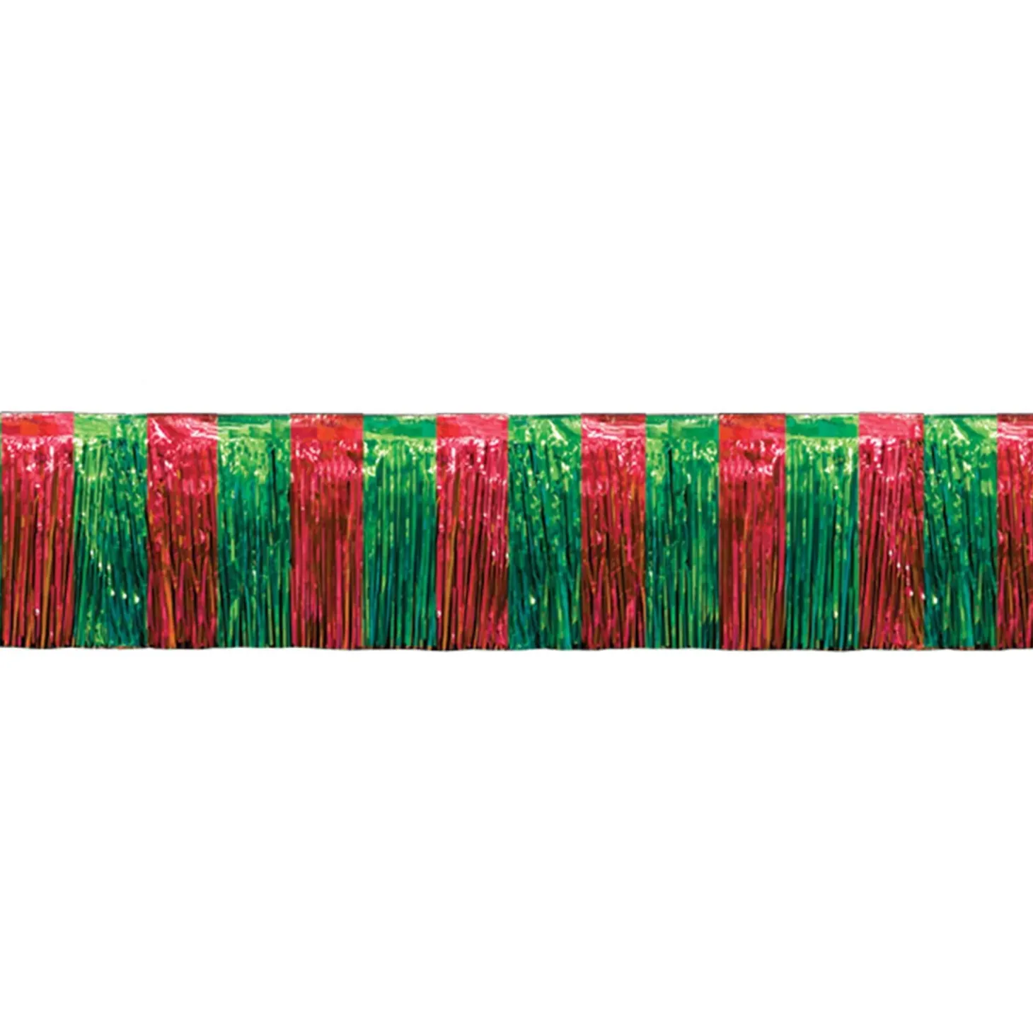 Tinsel Fringe Garland-Red & Green