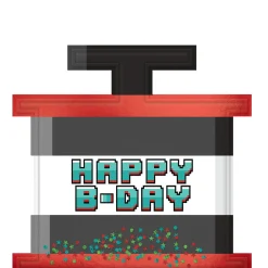 TNT Happy Birthday Confetti Cardboard Cutout, 16in x 16.7in - Pixel Party