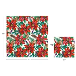Traditional Poinsettia Napkins, 16ct (Lunch, Beverage or Guest Towel), Assorted Options