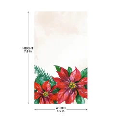 Traditional Poinsettia Plastic Tablecover, 1pc 54 x 102in