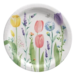 Tulip Garden Paper Lunch Plates, 8ct