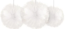 Tulle Tissue Pom Poms, 3ct, Assorted Colors