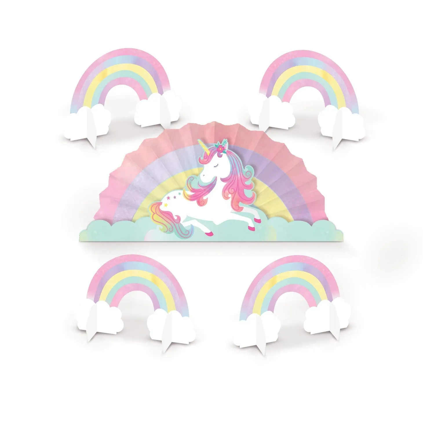 Unicorn Centerpiece, 5pc