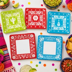 Viva la Party Square Paper Plates, 8ct