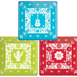 Viva la Party Square Paper Plates, 8ct