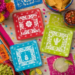 Viva la Party Square Paper Plates, 8ct
