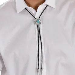 Western Faux Turquoise Bolo Tie