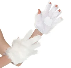 White Cat Paw Glovelettes