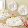 White Flower Tissue Pom Poms 3ct