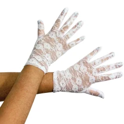 White Lace Gloves – Adult