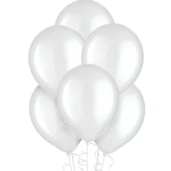 White Pearl Latex Balloons, Assorted Options