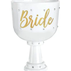 White Plastic Bride Goblet, 26oz