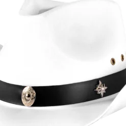White Satin Cowboy Hat