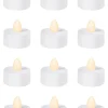 White Tealight Flameless LED Candles 12ct