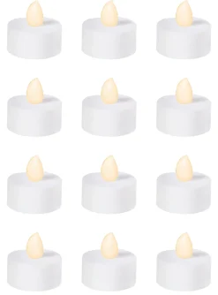 White Tealight Flameless LED Candles 12ct