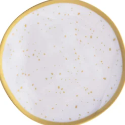 White With Speckles Melamine Dinner Plate, 10.5in, Assorted Colors