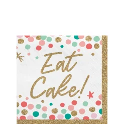 Wish Big Eat Cake Beverage Napkins, 5in, 36ct