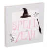 Witch Spell Yeah Halloween Wood & Canvas Sign, 5in x 5in