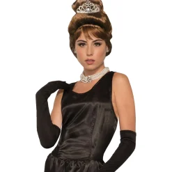 Women's Brown Holly Golightly Wig with Tiara