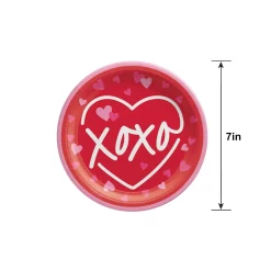 XOXO Paper Dessert Plates, 7in, 8ct - Cross My Heart