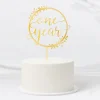 1-Year Anniversary Gold Cake Topper